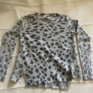 Rebecca Taylor | Grey Cheetah Sweater